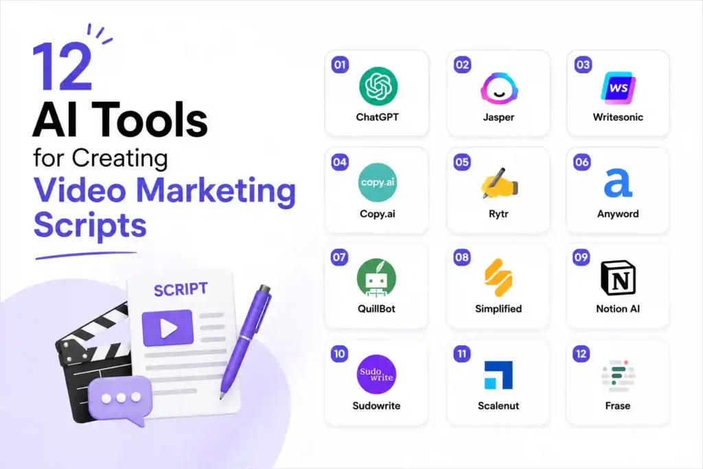 12 AI Tools for Creating Video Marketing Scripts