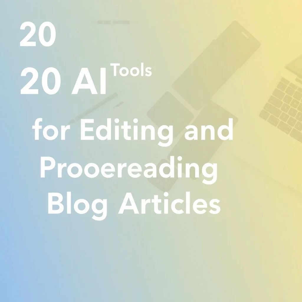 20 AI Tools for Editing and Proofreading Blog Articles